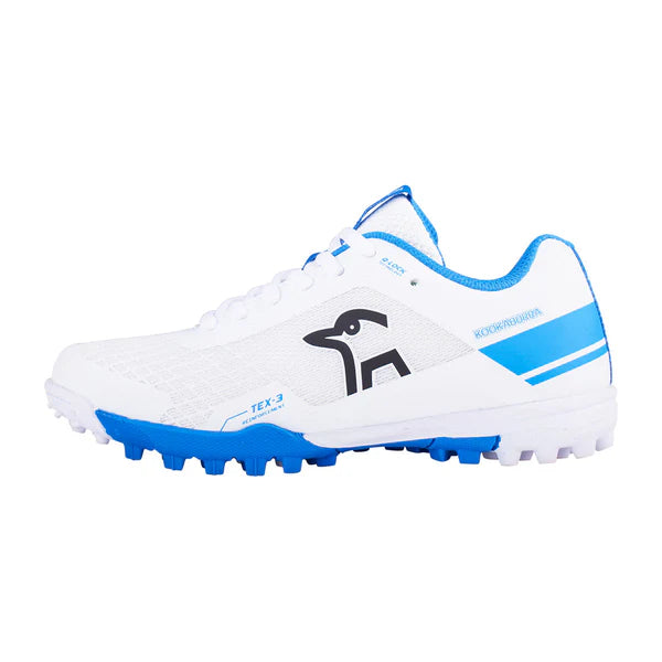 Kookaburra KC 5.0 Junior Cricket Rubber Shoes - White-Royal (2024)