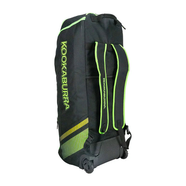Kookaburra WD2000 Wheelie Duffle Bag 2025 (Black-Green)