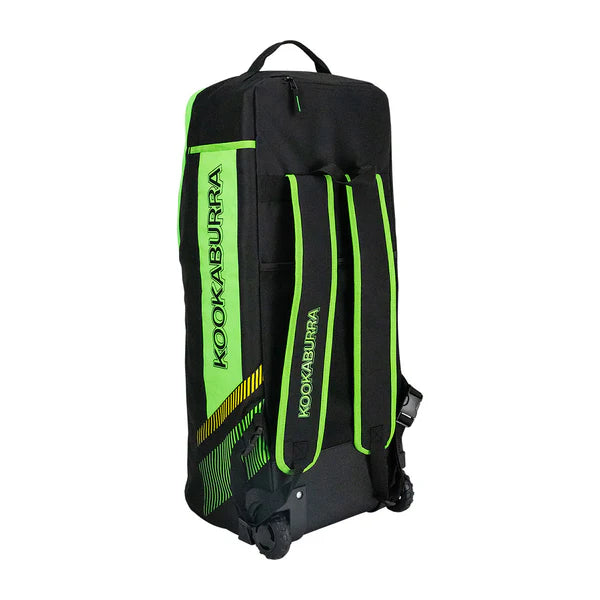 Kookaburra WD6000 Wheelie Duffle Bag 2025 (Black-Green)