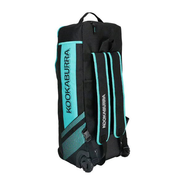 Kookaburra WD6000 Wheelie Duffle Bag 2025 (Black-Teal)