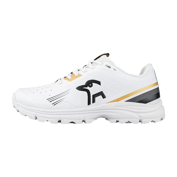 Kookaburra KC 3.0 Junior Cricket Rubber Shoes - White-Gold (2025)