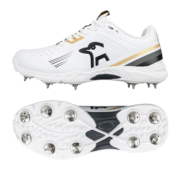 Kookaburra KC 3.0 Cricket Spikes - Gold-White (2025)