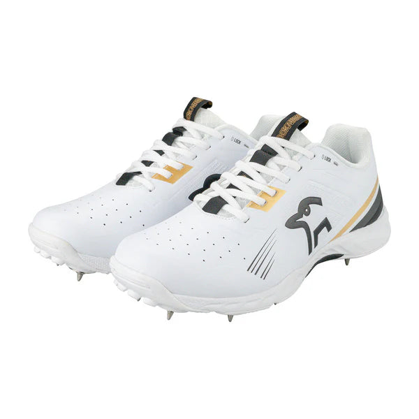 Kookaburra KC 3.0 Cricket Spikes - Gold-White (2025)