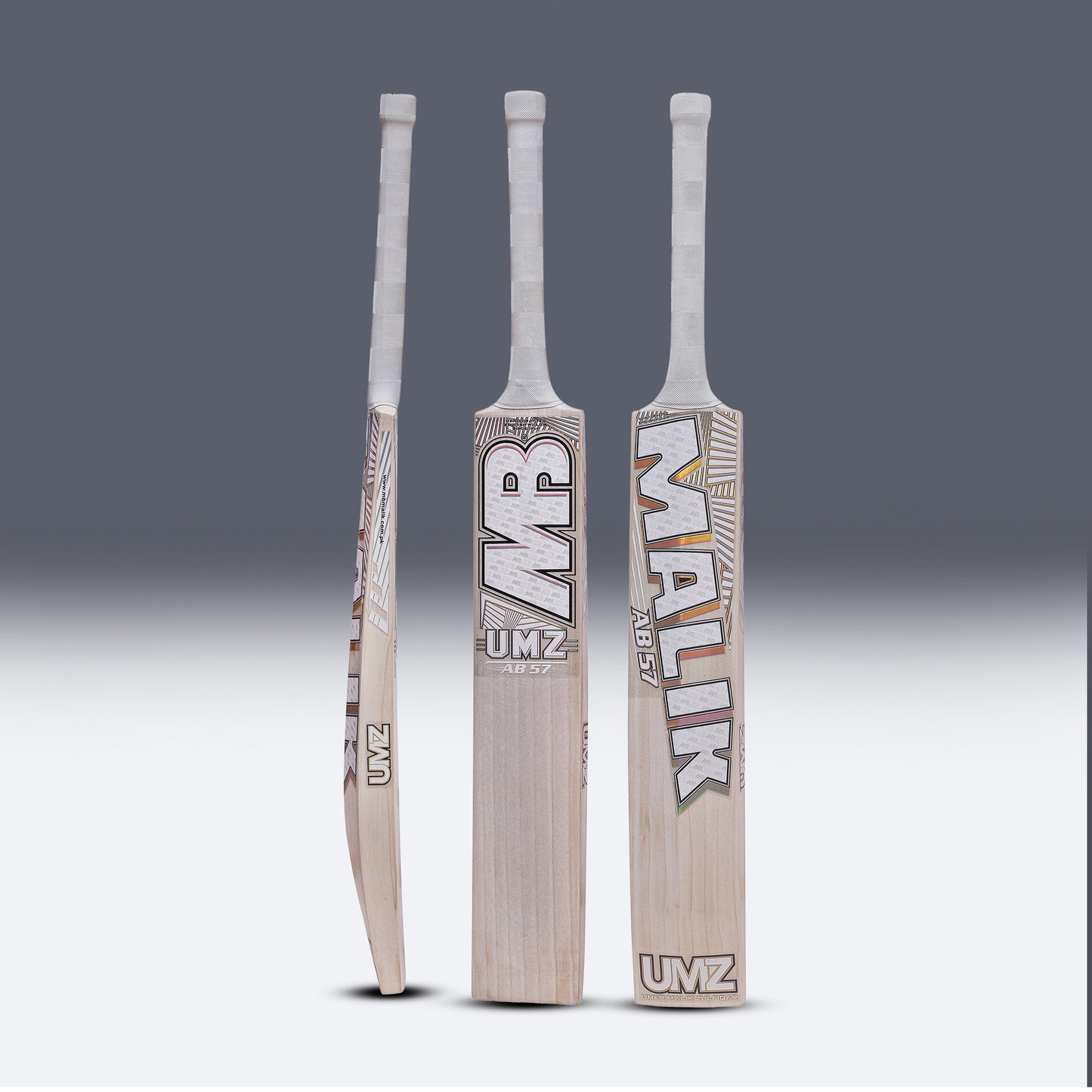 MB Malik UMZ AB 57 White Ed Players Cricket Bat 2025
