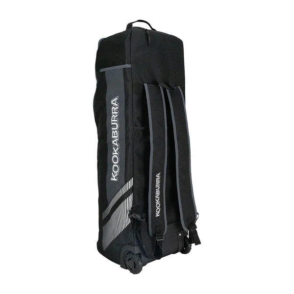 Kookaburra WD5000 Wheelie Duffle Bag 2025 (Black-Gray)