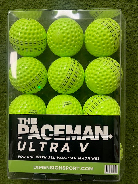Paceman Bowling Machine Pack of 12 Balls- Green