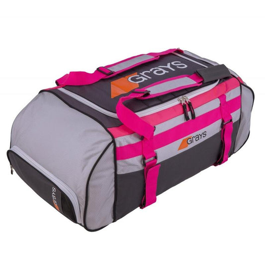 Grays GR800 Holdall Hockey Bag - Grey-Silver-Pink