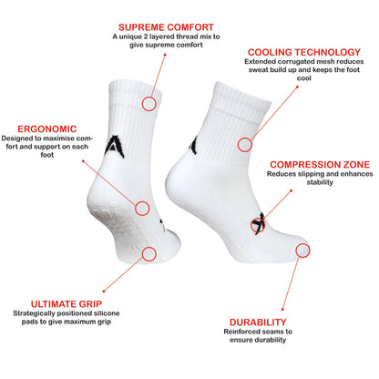 ATAK Gripzlite Pro Socks White