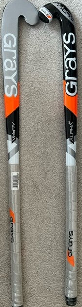 Grays Alpha  Junior Wooden Composite Hockey Stick Black Silver