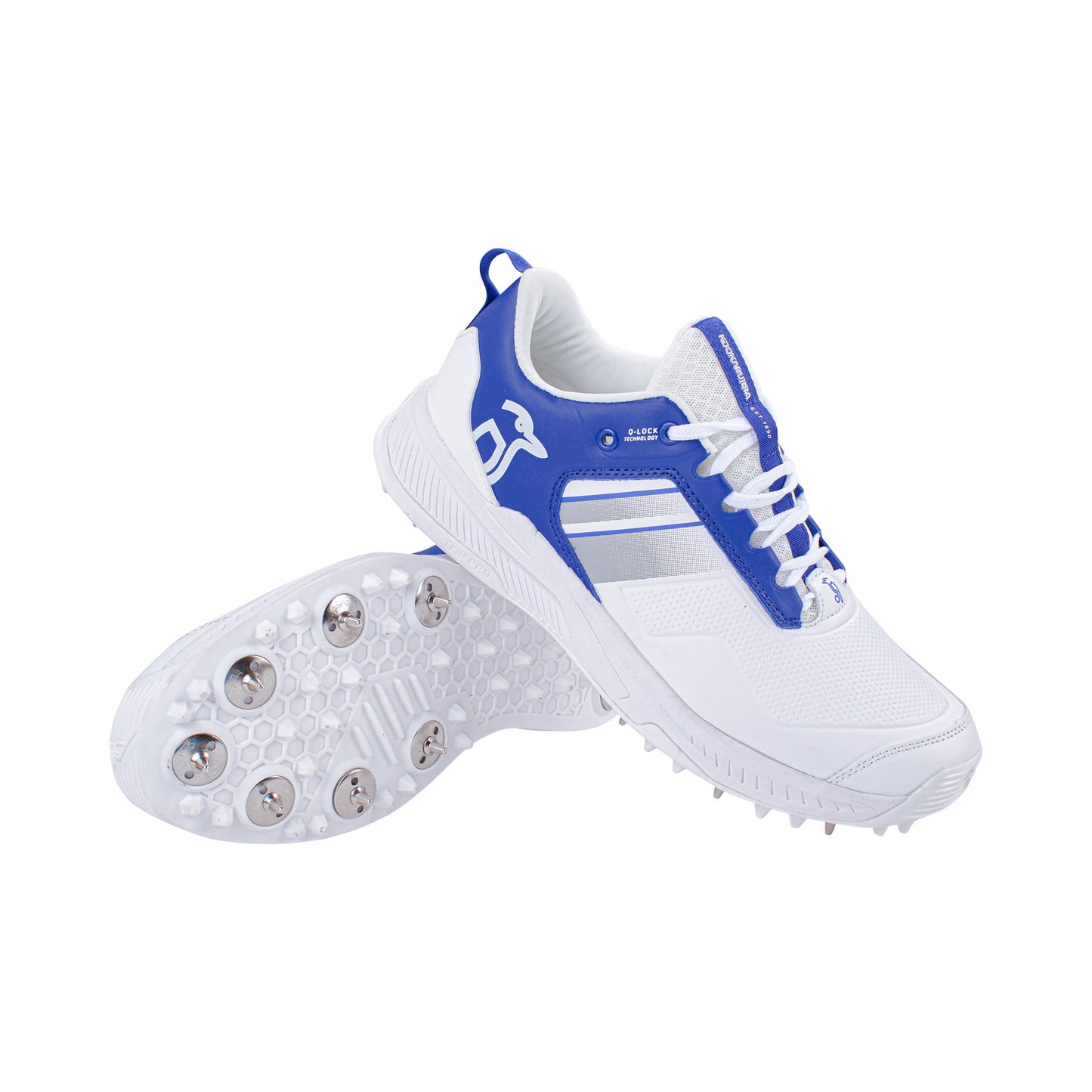 Kookaburra KC 1.0 Cricket Spikes - White-Royal