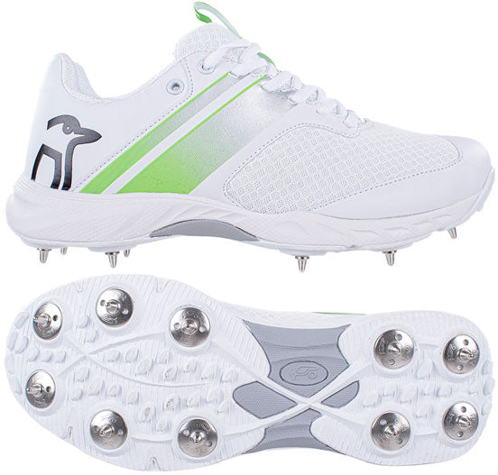 Kookaburra KC 3.0 Cricket Spikes - White-Lime (2023)