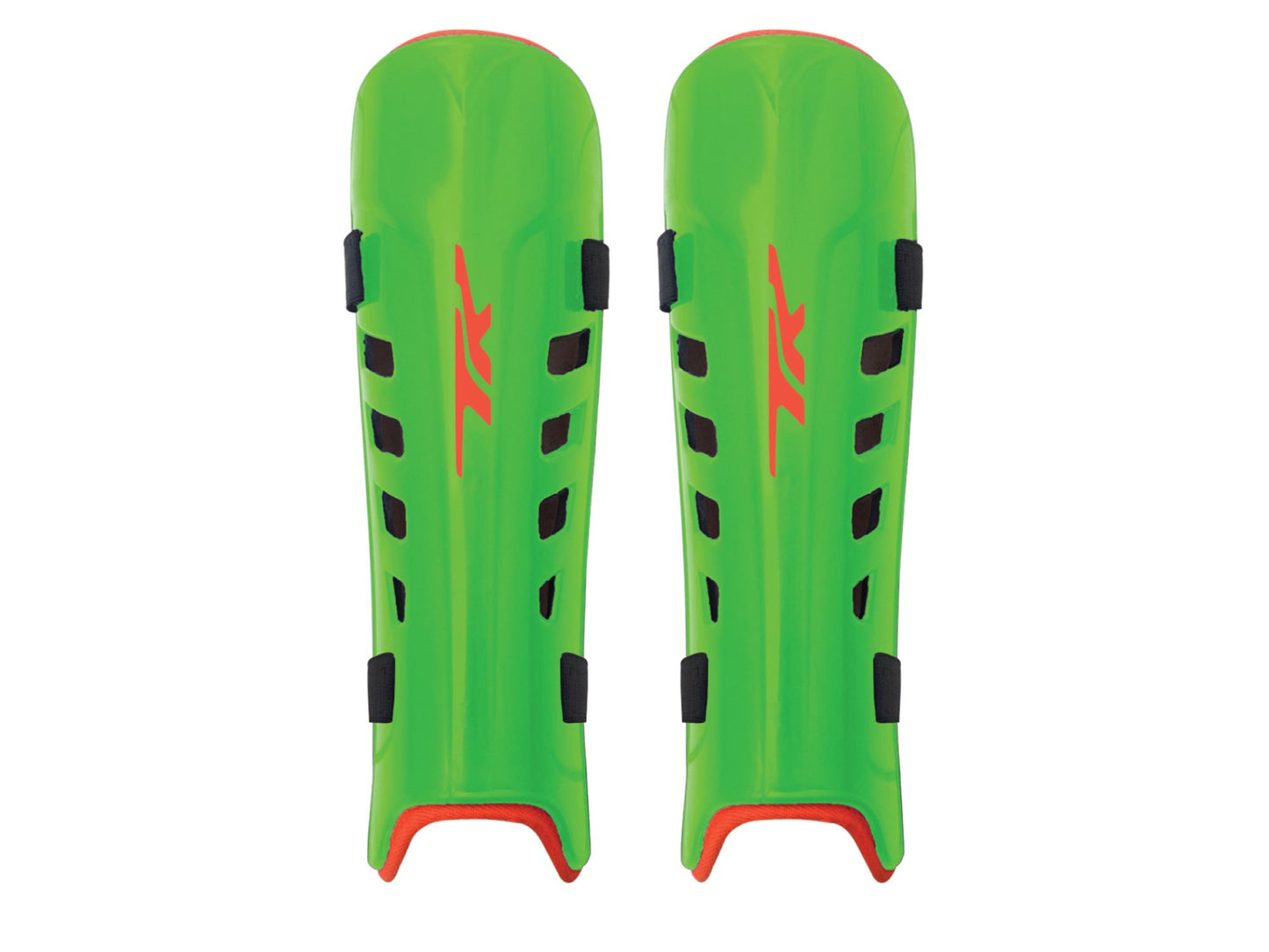 TK ASX 3.5 Junior Hockey Shin Guards - Lime-Orange (2017-18)