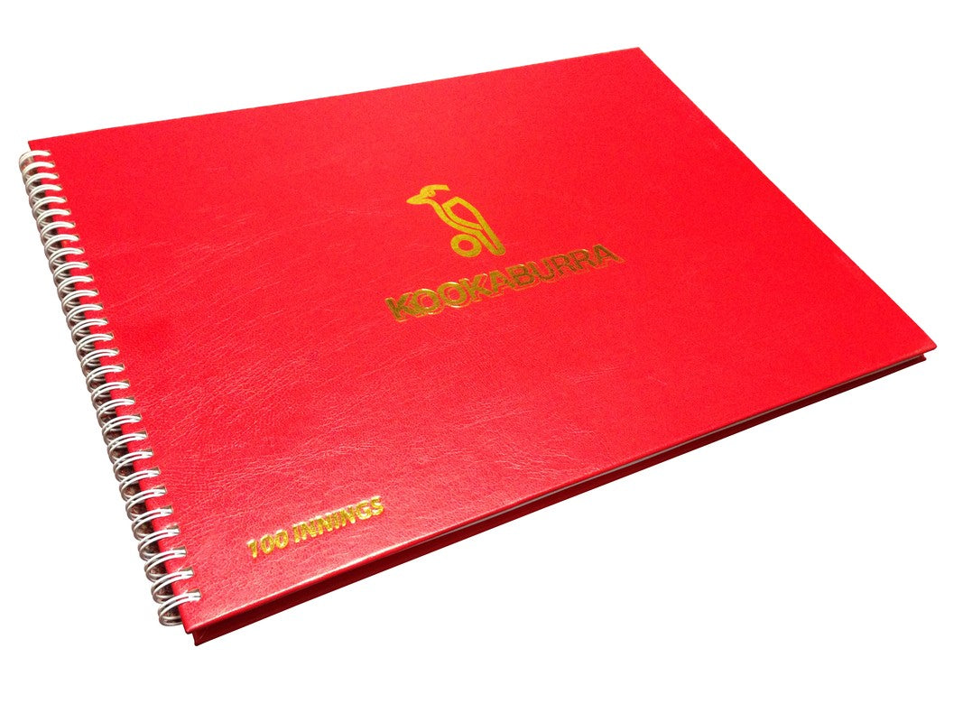 Kookaburra 100 innings hardback wirebound scorebook