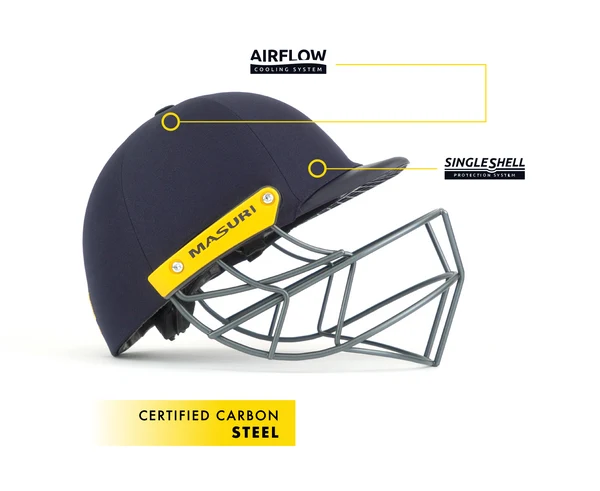 Masuri C Line Plus Steel  Senior Cricket Helmet (Prefitted Stemguard)
