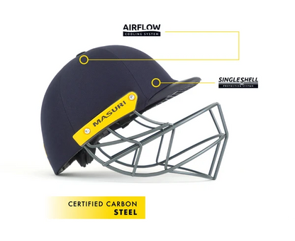 Masuri C Line Plus Steel  Senior Cricket Helmet (Prefitted Stemguard)