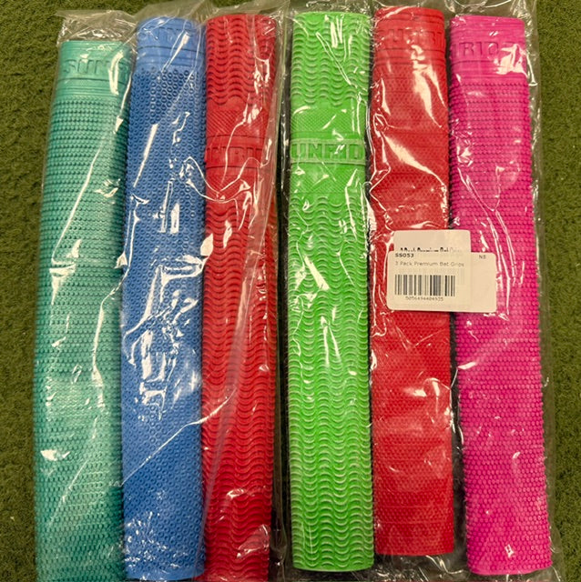 SS TON Cricket Bat Premium Grips - Set of 3, Multicoloured
