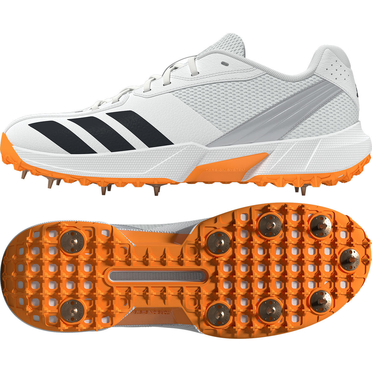 Adidas 22 YDS Spike Cricket Shoes - White (2026)