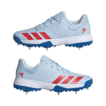 Adidas Howzat Spike Junior Cricket Shoes - Crystal Sky 2026