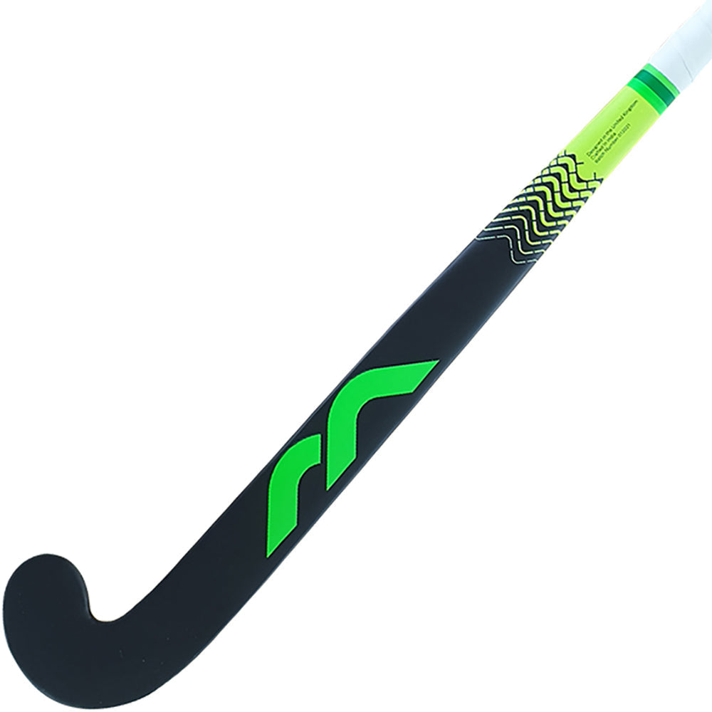 Mercian Wood Junior Hockey Stick -Black-Neon Yellow