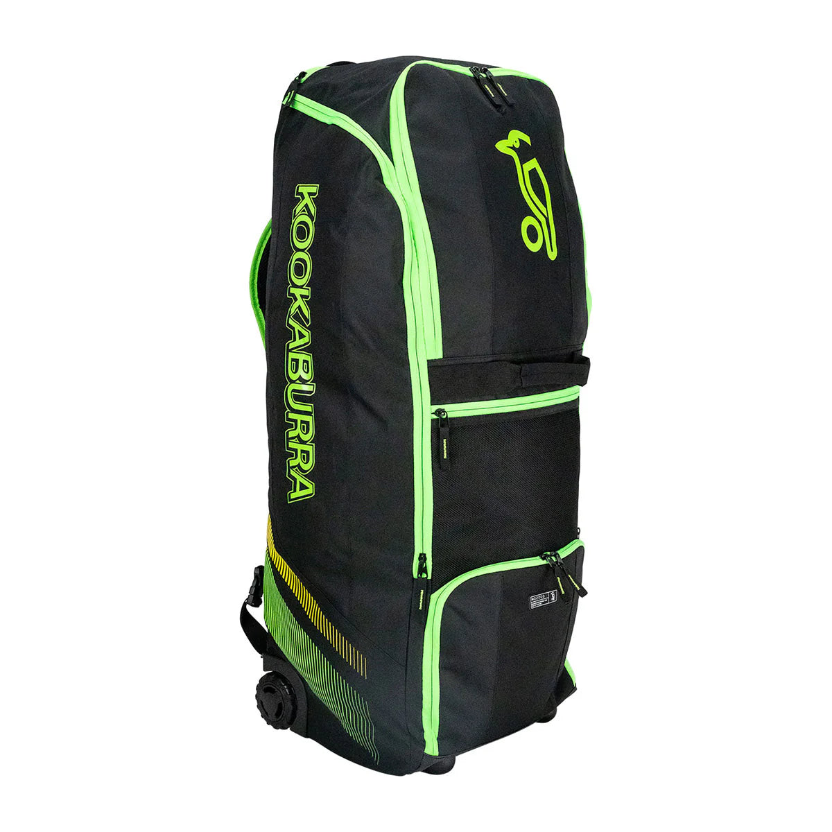Kookaburra WD2000 Wheelie Duffle Bag 2026 (Black-Green)