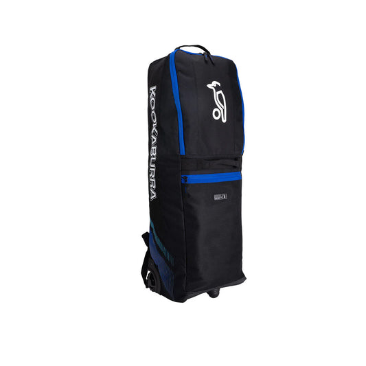 Kookaburra WD5000 Wheelie Duffle Bag (Black-Blue)