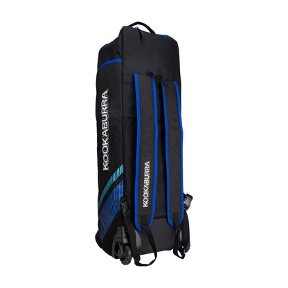 Kookaburra WD5000 Wheelie Duffle Bag (Black-Blue)