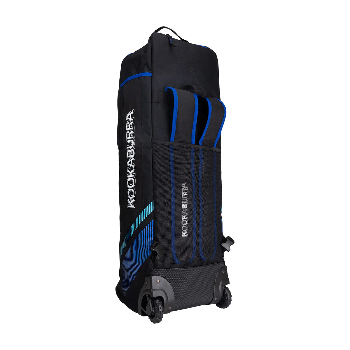 Kookaburra WD5000 Wheelie Duffle Bag (Black-Blue)