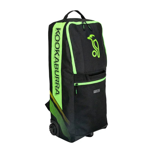 Kookaburra WD6000 Wheelie Duffle Bag 2026 (Black-Green)