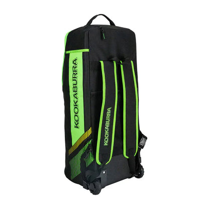 Kookaburra WD6000 Wheelie Duffle Bag 2026 (Black-Green)