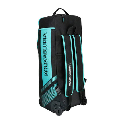Kookaburra WD6000 Wheelie Duffle Bag 2026 (Black-Teal)