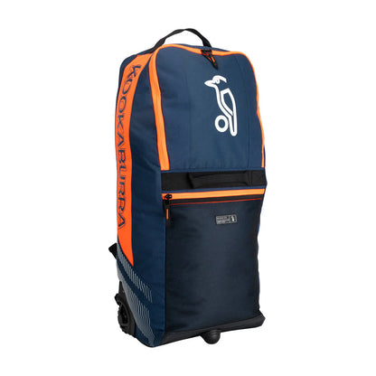Kookaburra WD6000 Wheelie Duffle Bag 2026 (Navy-Orange)
