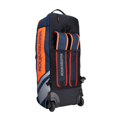 Kookaburra WD6000 Wheelie Duffle Bag 2026 (Navy-Orange)