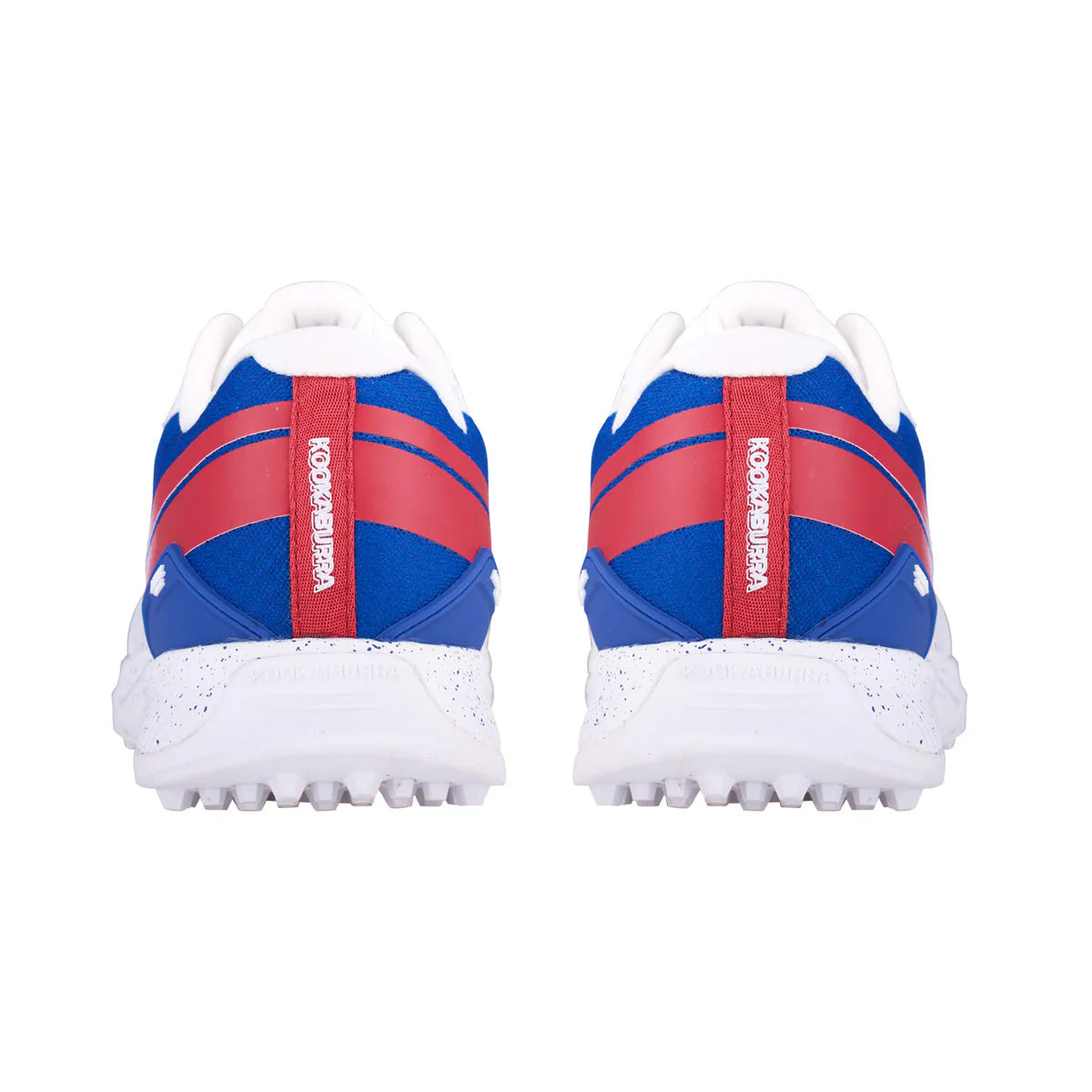 Kookaburra KC 1.0 Rubber Cricket Shoes - White/Blue/Red (2026)