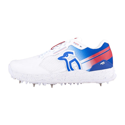 Kookaburra KC 1.0 Cricket Spikes - White/Blue/Red (2026)