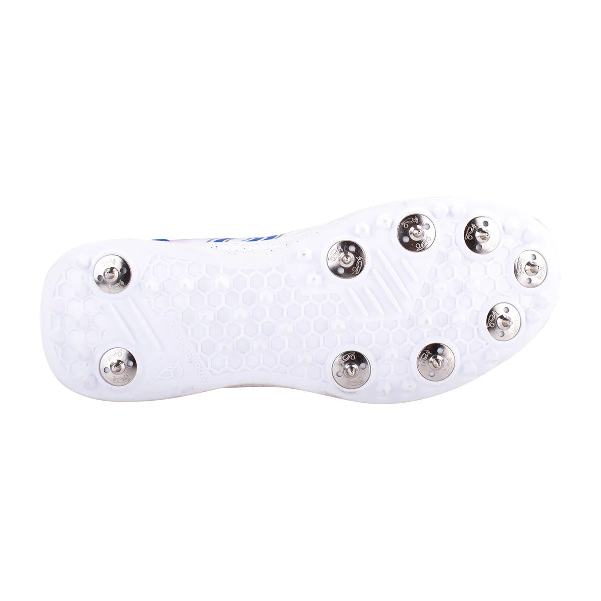 Kookaburra KC 1.0 Cricket Spikes - White/Blue/Red (2026)