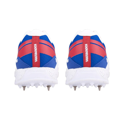 Kookaburra KC 1.0 Cricket Spikes - White/Blue/Red (2026)