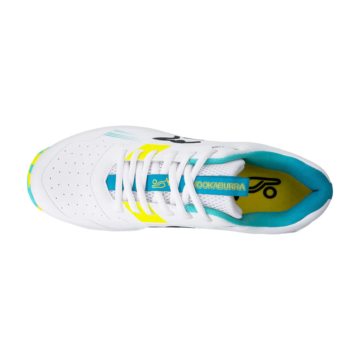 Kookaburra KC 3.0 Junior Cricket Rubber Shoes - Aqua-Yellow (2026)