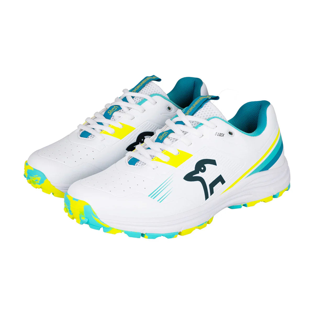 Kookaburra KC 3.0 Junior Cricket Rubber Shoes - Aqua-Yellow (2026)