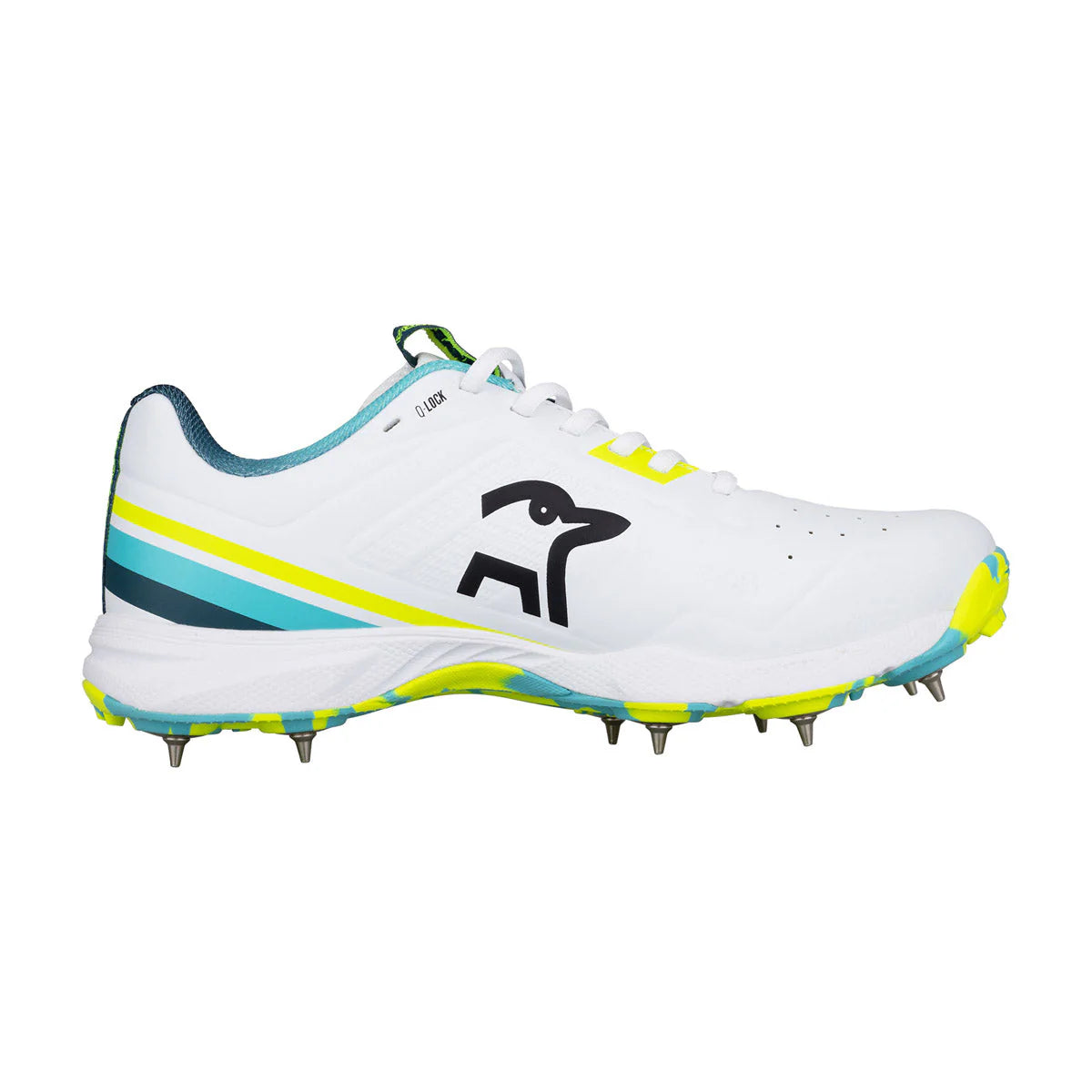 Kookaburra KC 3.0 Cricket Spike Shoes - Aqua-Yellow (2026)