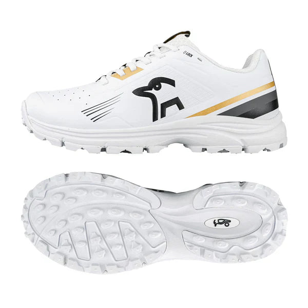 Kookaburra KC 3.0 Junior Cricket Rubber Shoes - White-Gold (2025)