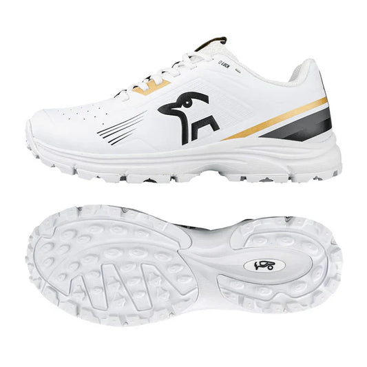 Kookaburra KC 3.0 Junior Cricket Rubber Shoes - White-Gold (2025)