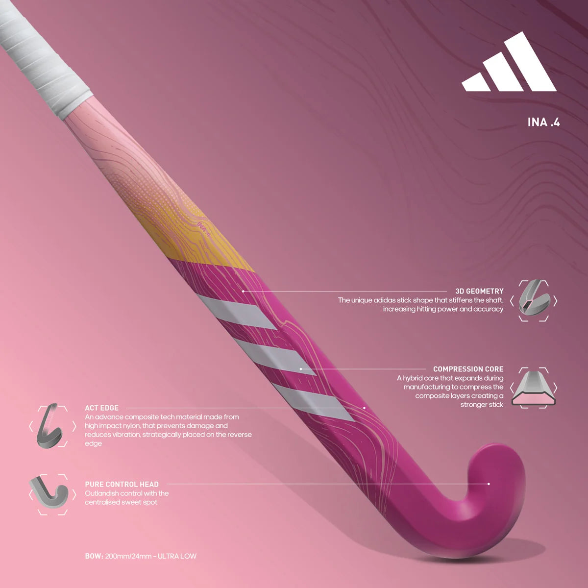 Adidas Ina .4 Composite Hockey Stick (2024-2025)