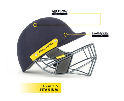 Masuri T line Titanium Cricket Helmet (Prefitted Stemguard)