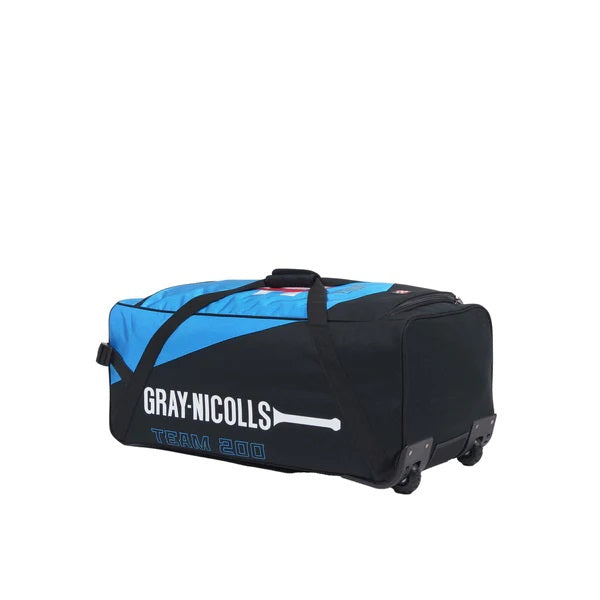 Gray-Nicolls Team 200 Wheelie Holdall - Black-Cyan